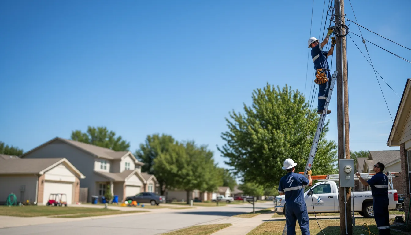 Residential electrician providing installation services in Frankston, TX